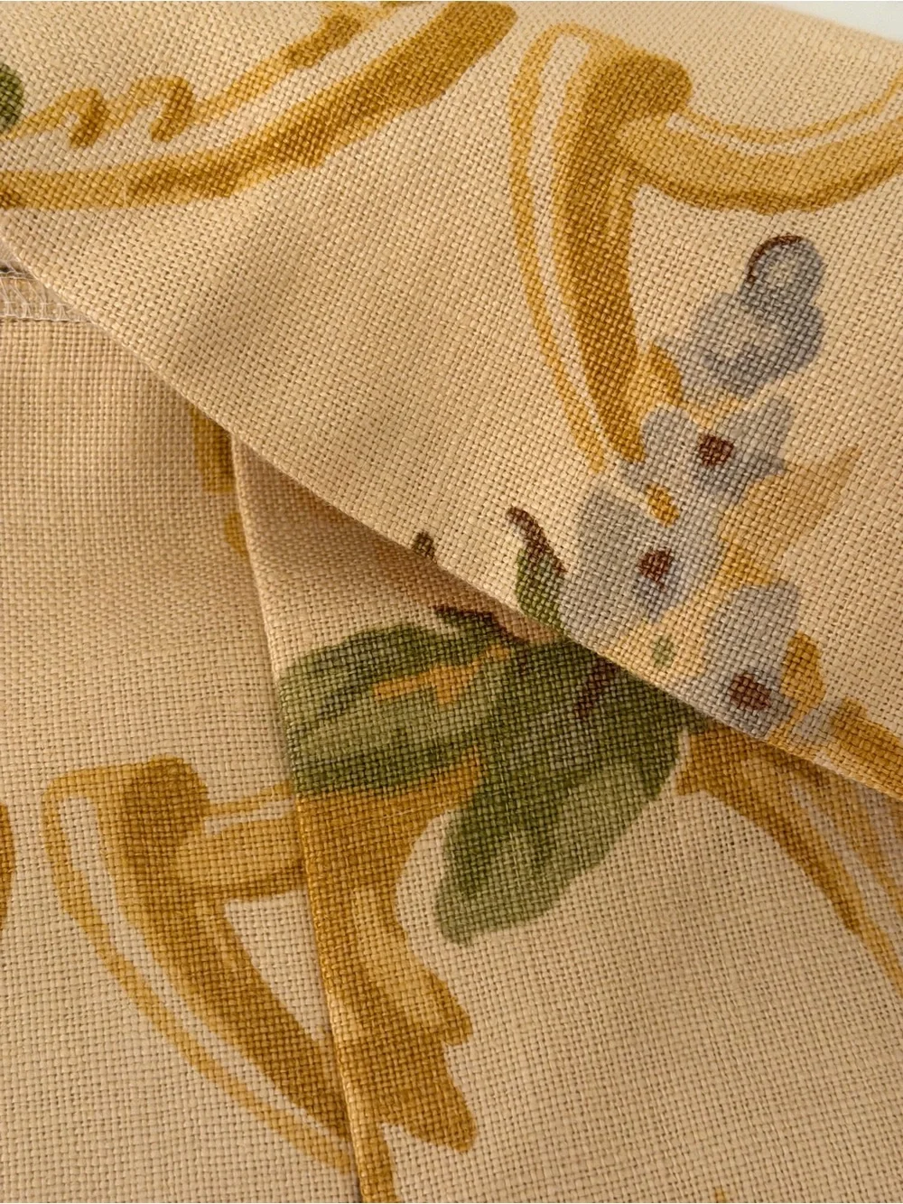 1990s Vintage Floral Swag Valance (set of 2).